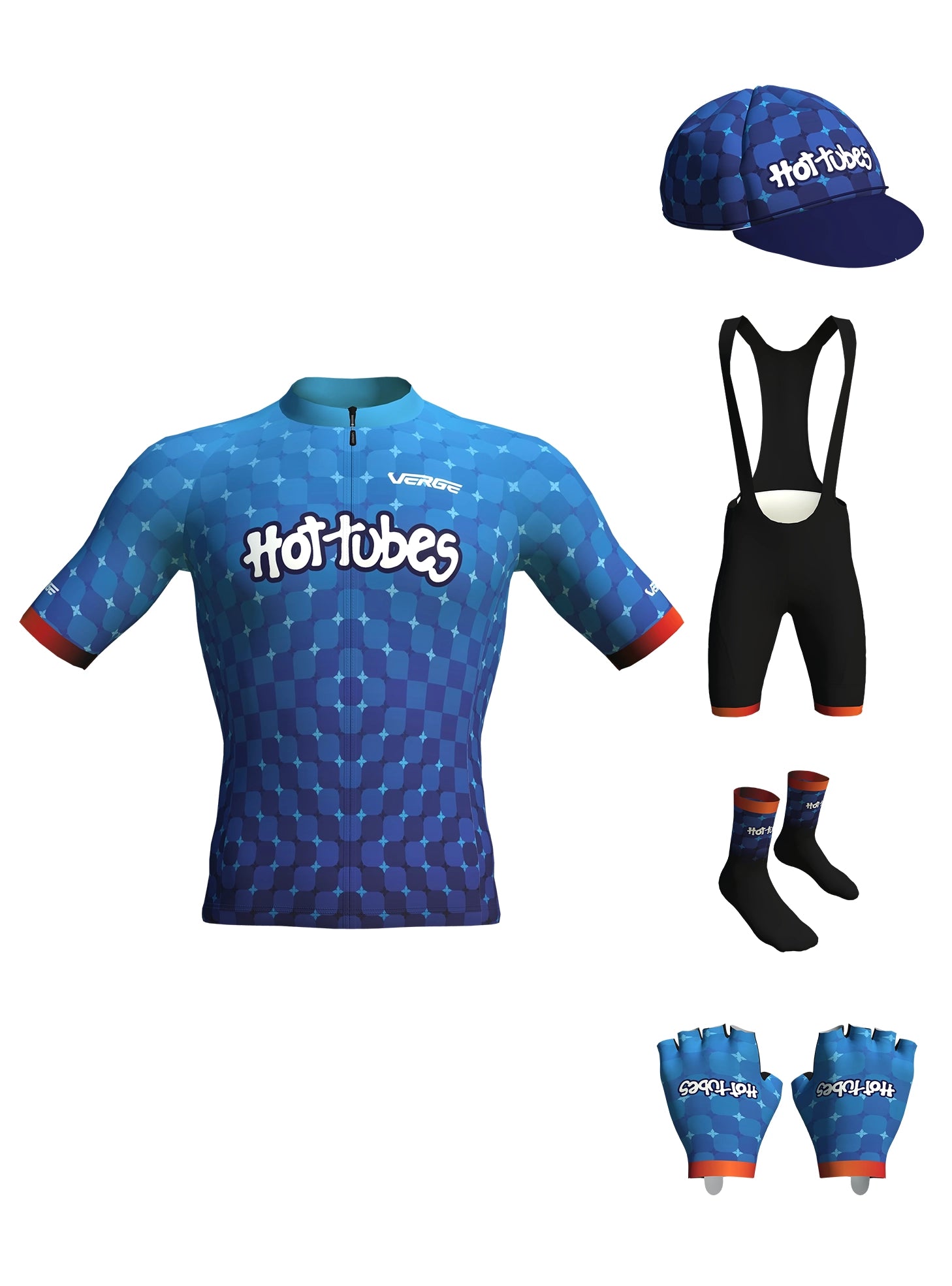 HOT TUBES KIT - JERSEY, BIBS, CAP, GLOVES AND SOCKS - WOMEN